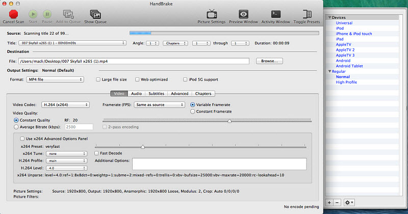 version of handbrake for mac 10.6